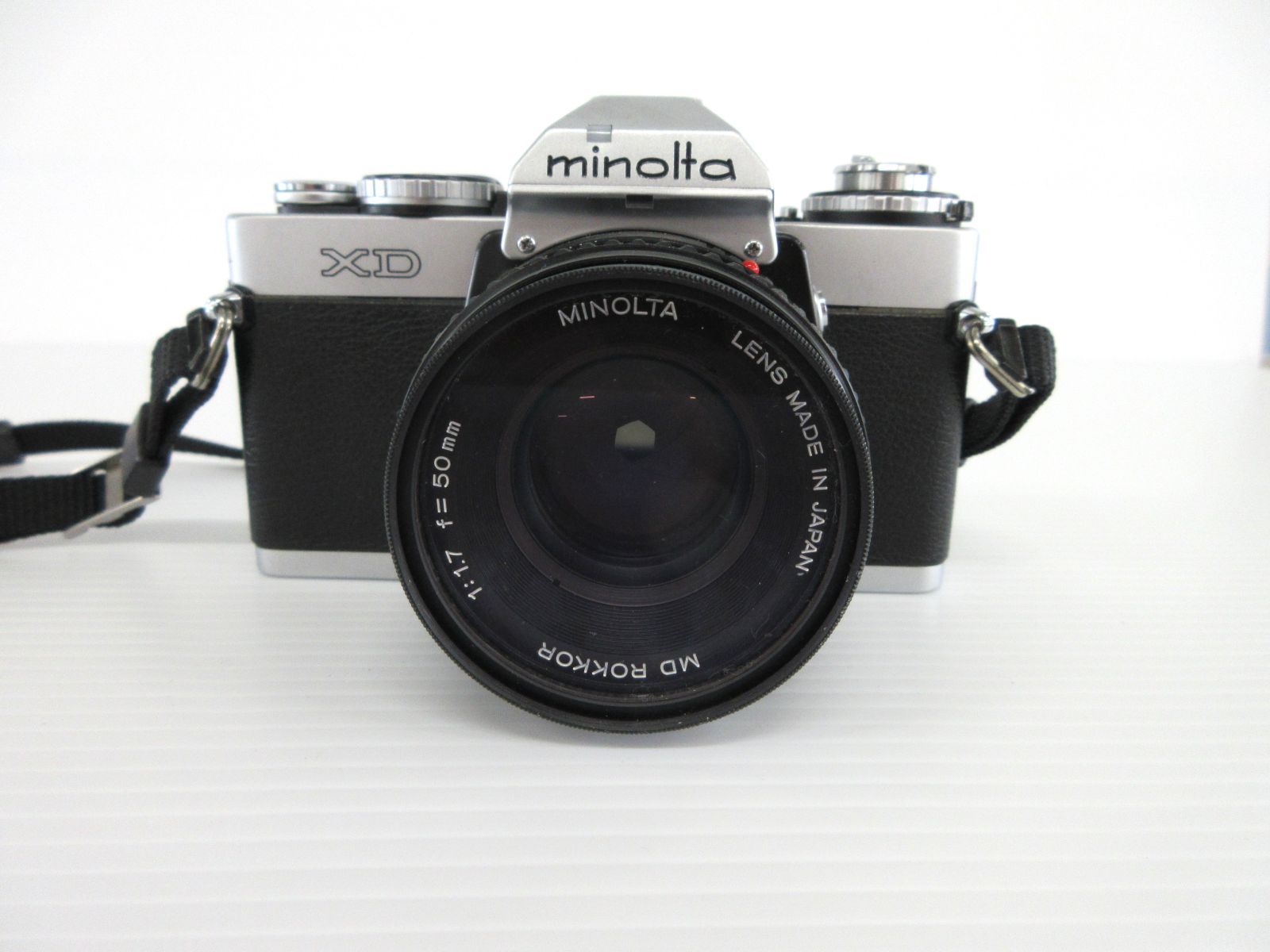 ジャンク品】MINOLTA XD フィルムカメラ XD 収納ケースと説明書付き