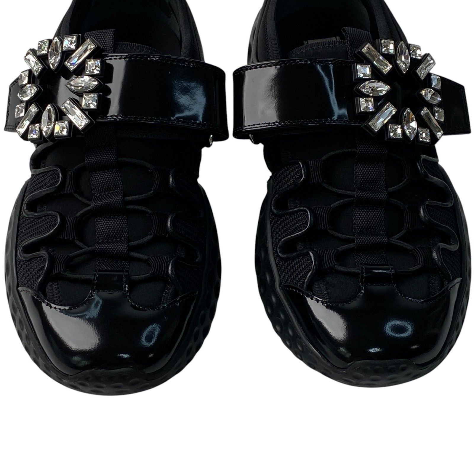 未使用 ロジェヴィヴィエ ヴィヴラン ライト トレッキー ファブリックスニーカー ブラック Woman ヴィヴ ラン ライト トレッキー ファブリック