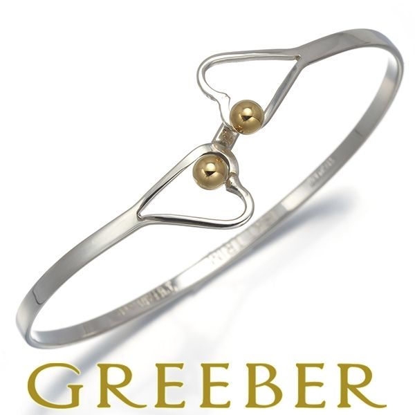 質屋さん購入品。ティファニー ハートバングル シルバー925 ×k18