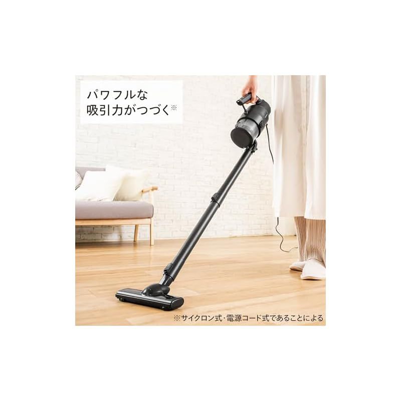 ツインバード 掃除機 コード式 スティック掃除機 ハンディクリーナー サイクロン パワフル ブロワ 3 WAY 燕三条 ブラック 黒 EHC-EB 54 B 1