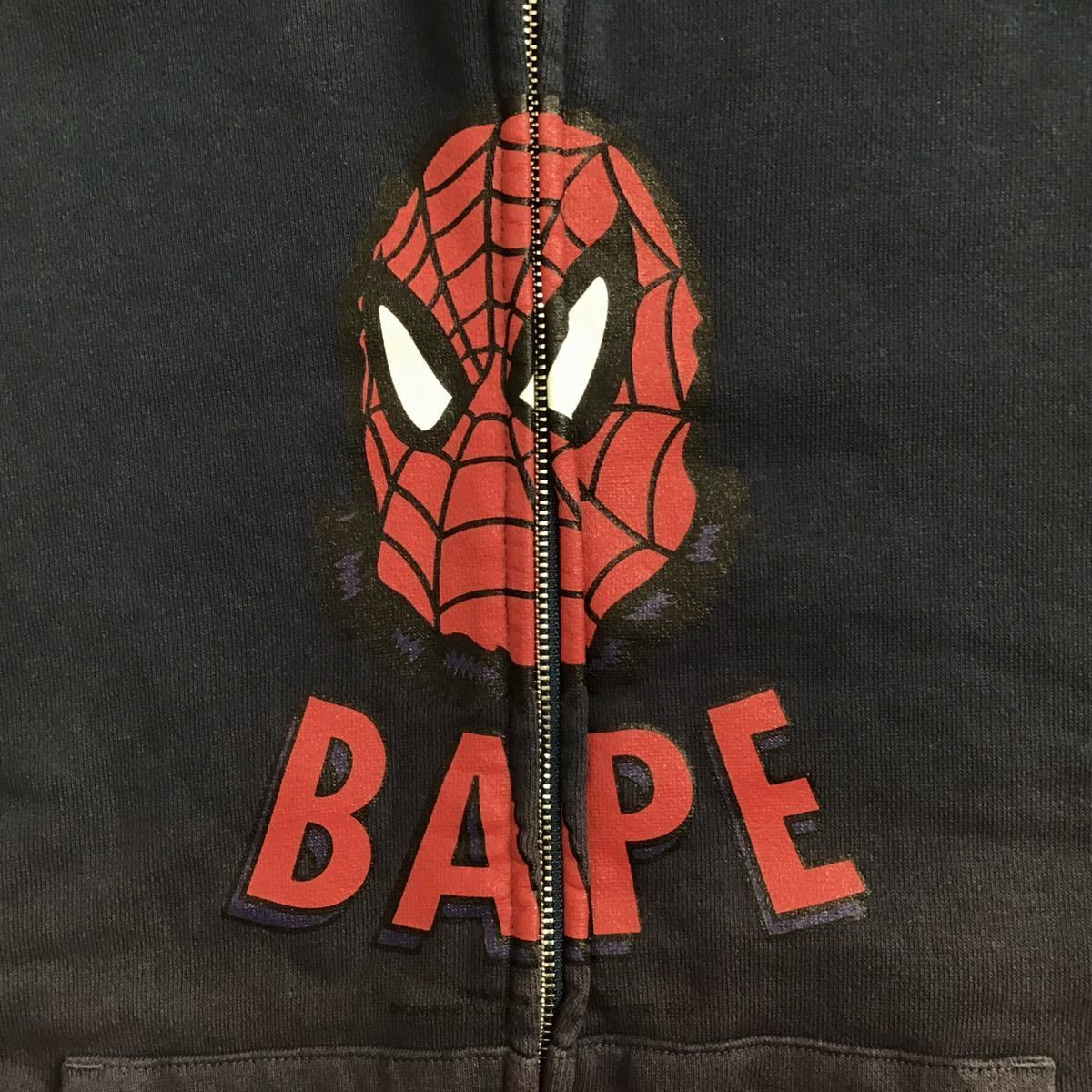 a bathing ape spiderman logo hoodieメンズ - パーカー