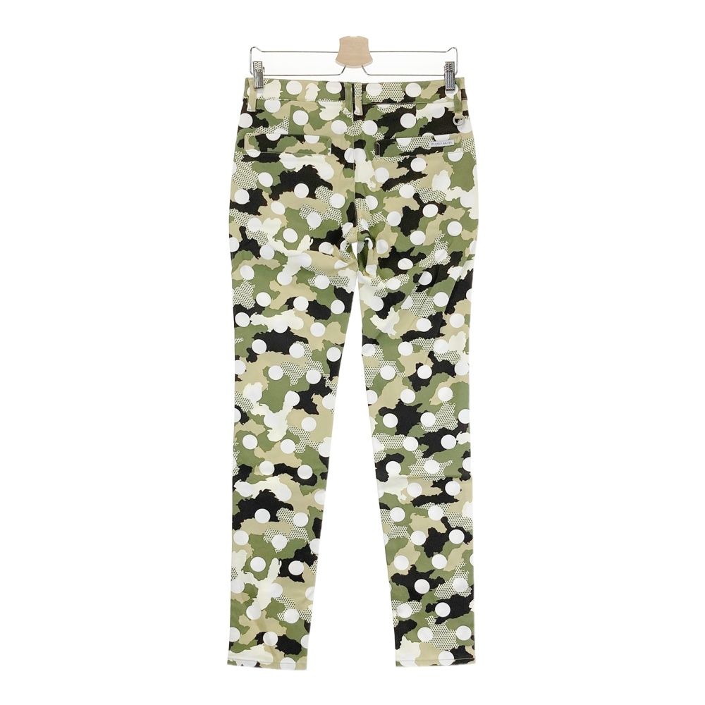 サイズ 1 PEARLY GATES パーリーゲイツ 055-2131514 ストレッチパンツ 迷彩 カモフラ ドット柄 カーキ系 240101543680 ゴルフウェア レディース ストスト