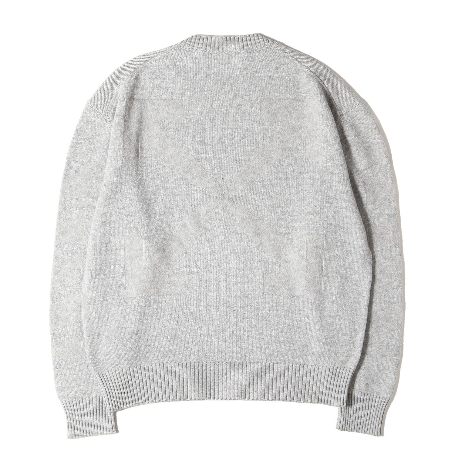 美品】OFF-WHITE オフホワイト ニット グレー サイズ:XL | 20AW 