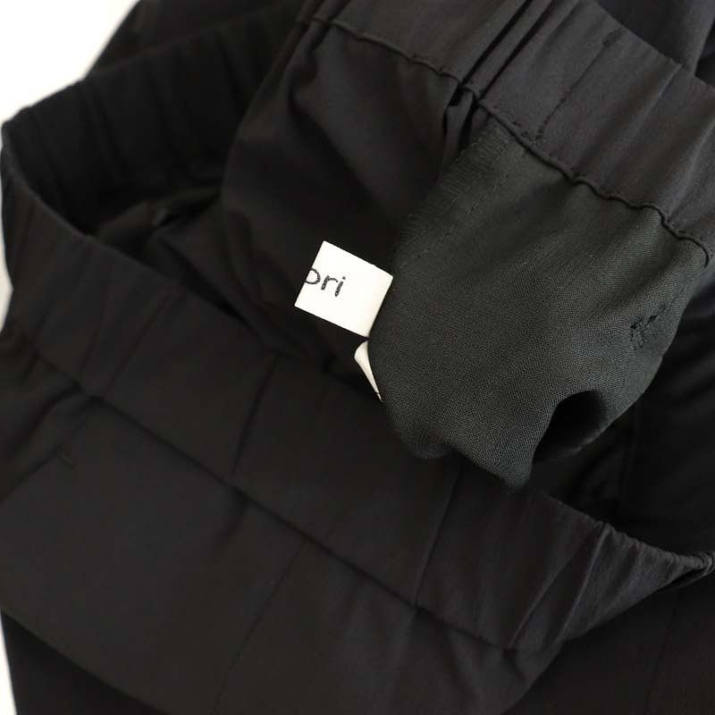 ヨリ yori 撥水ストレッチスティックパンツ テーパード 36 ネイビー