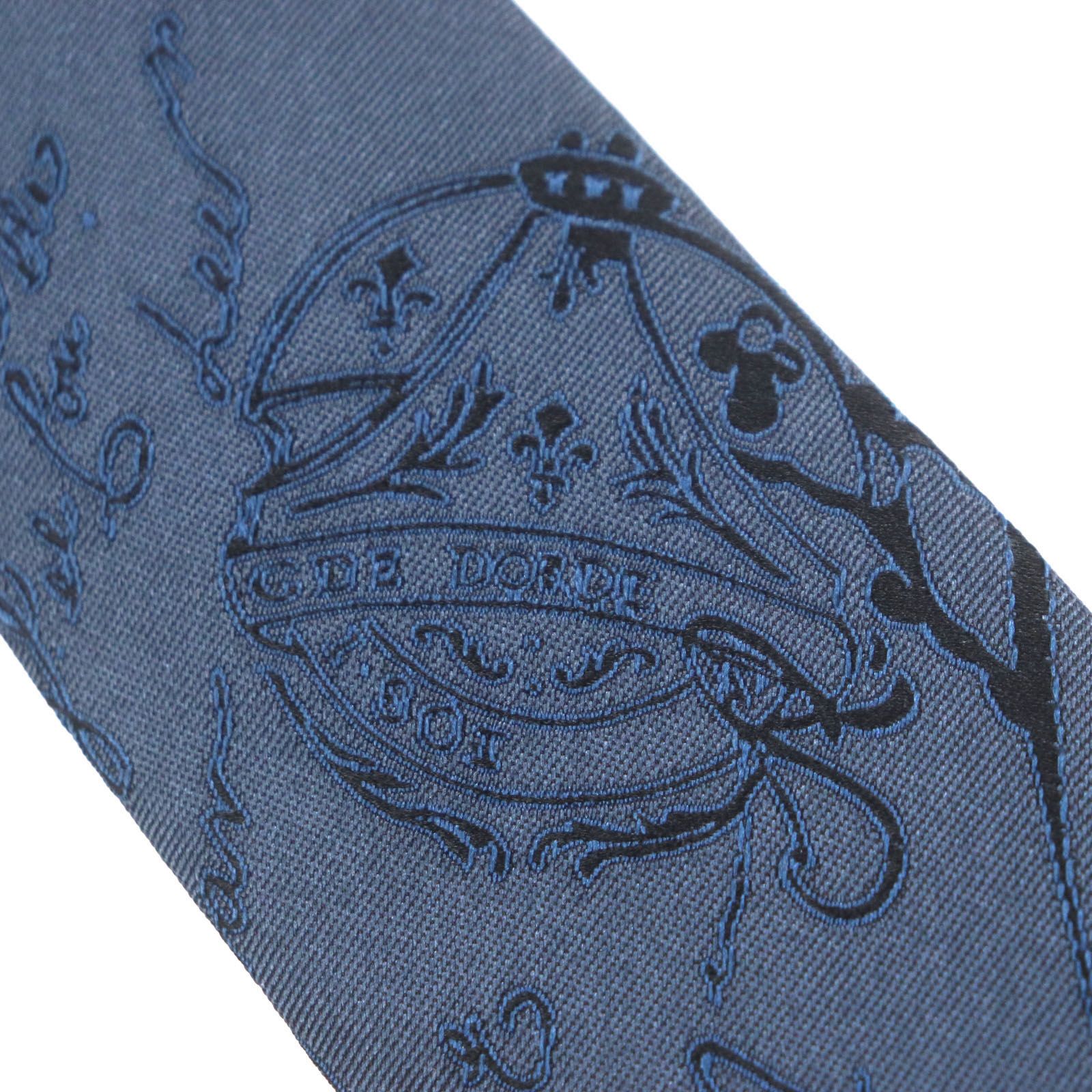 超美品 Berluti オールブラック カリグラフィ ネクタイ SILK 超美品 Berluti オールブラック カリグラフィ ネクタイ SILK