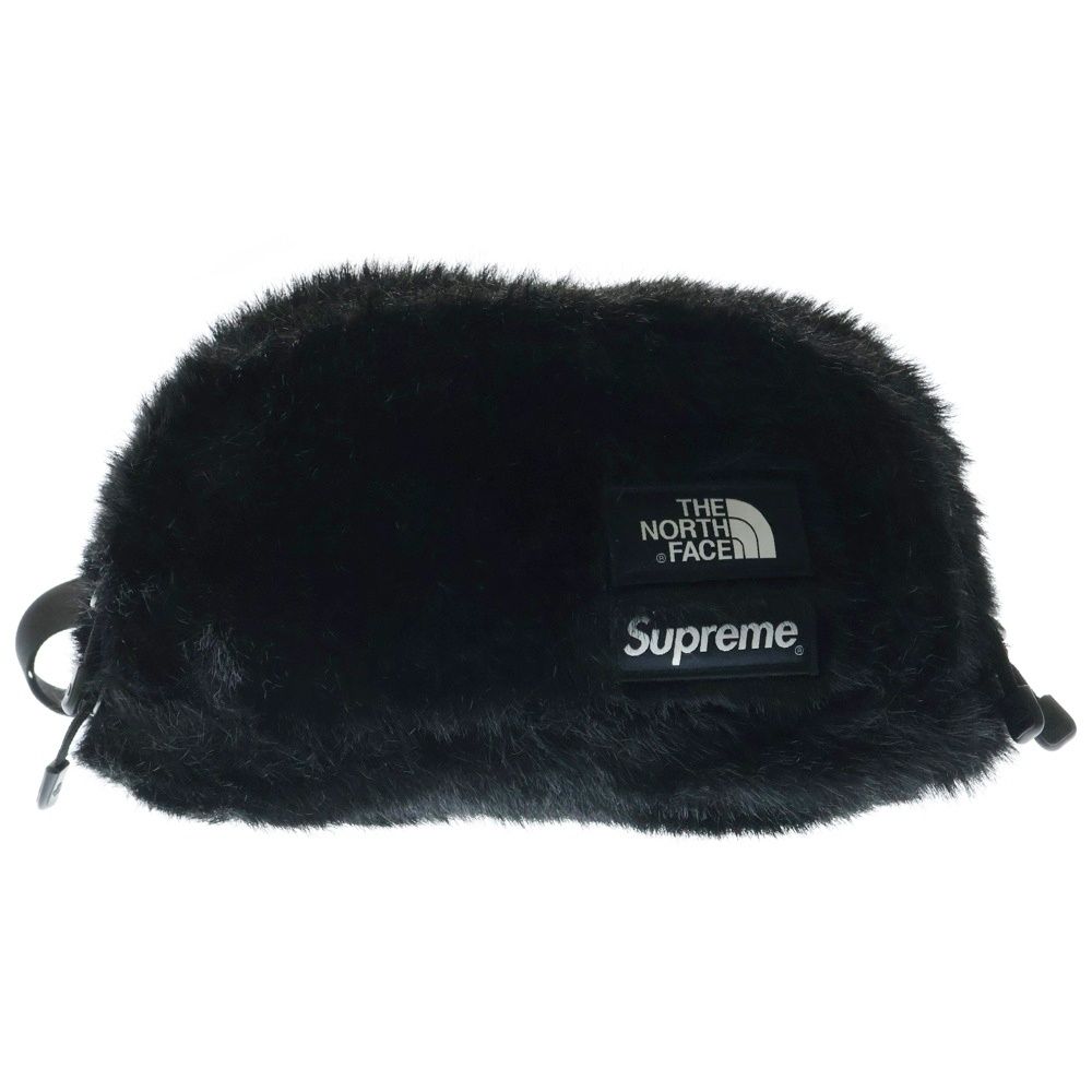SUPREME シュプリーム ×THE NORTH FACE 20AW FAUX FUR WAIST BAG ザ ノース フェイス フェイク ファー ウエストバック ブラック NF0A5G87