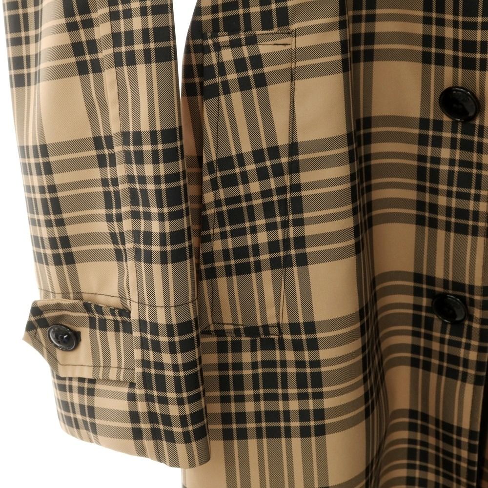 中古】パルト PALTO ポリエステル チェック ベルテッド ステンカラー