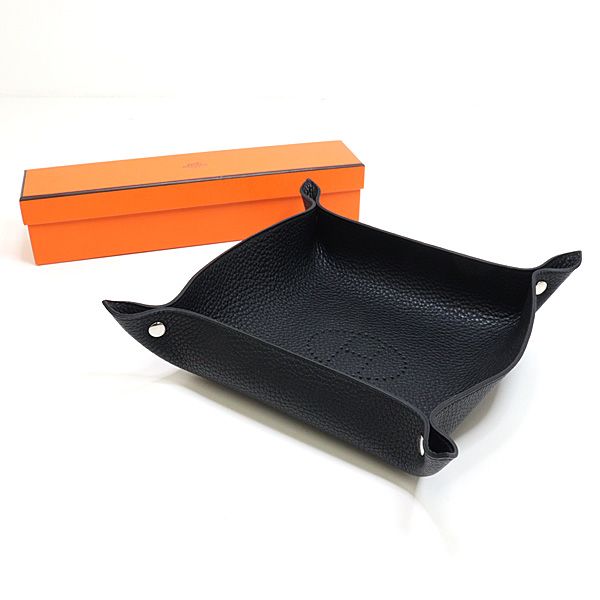 エルメス HERMES ヴィド ポッシュ アクセサリー トレイ トリヨン ブラック X刻印 2016年製 ♥品
