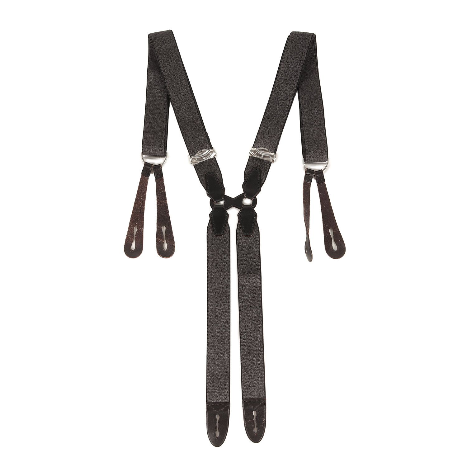 美品】RRL ダブルアールエル ボタン式 サスペンダー | グレー | サイズ