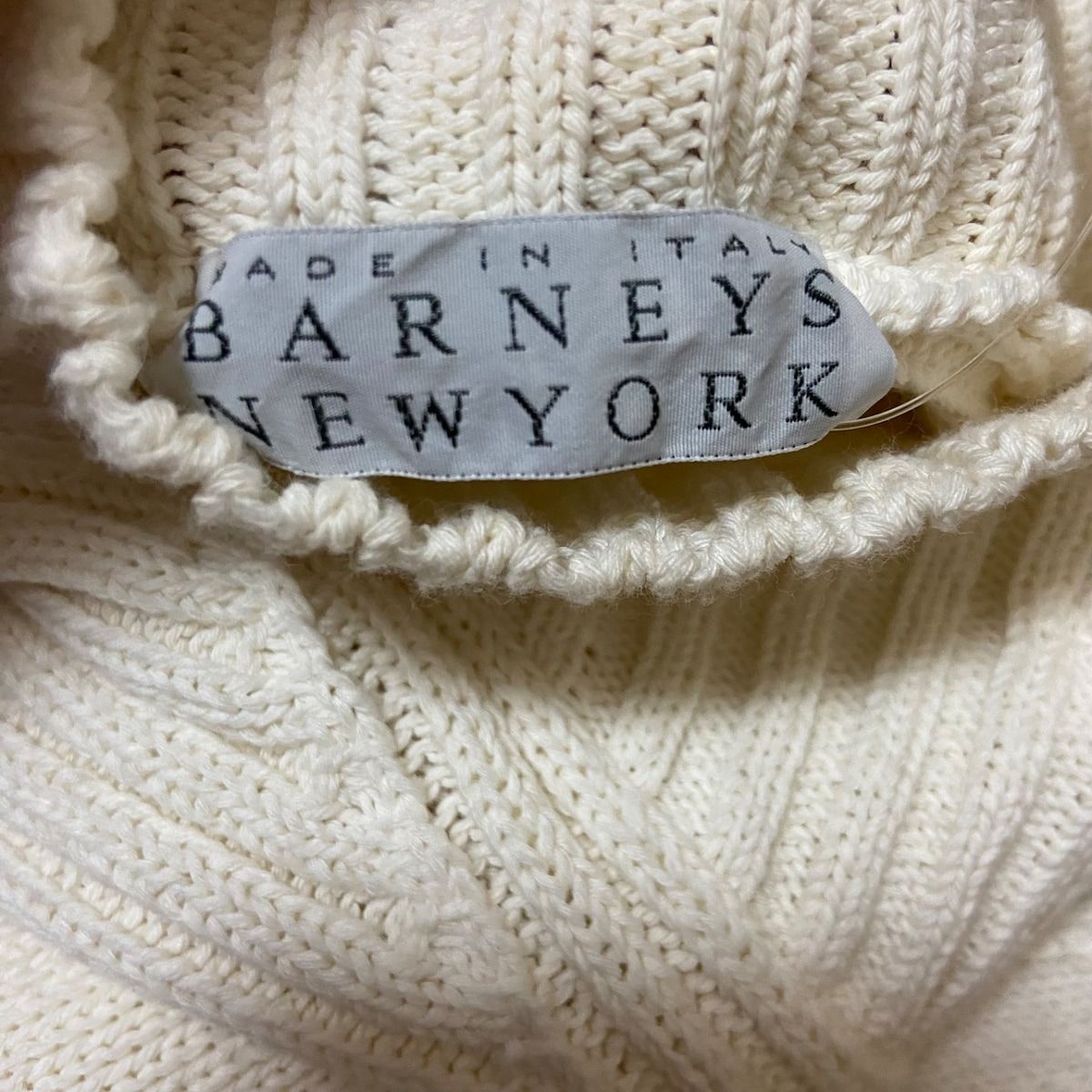 BARNEYSNEWYORK(バーニーズ) ブルゾン サイズ52/L メンズ - アイボリー 長袖/ニット/春/秋