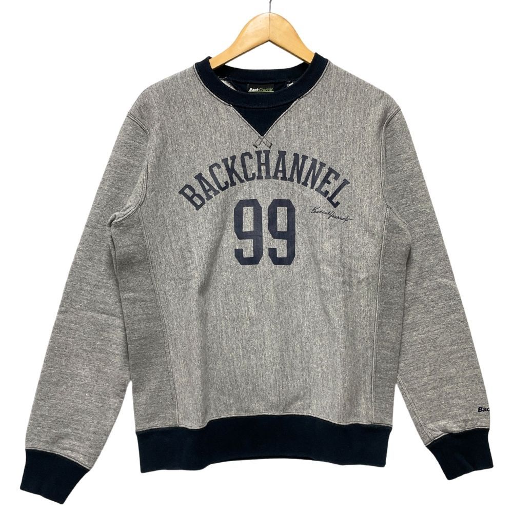 BACK CHANNEL バックチャンネル ロゴプリント スウェット グレー 