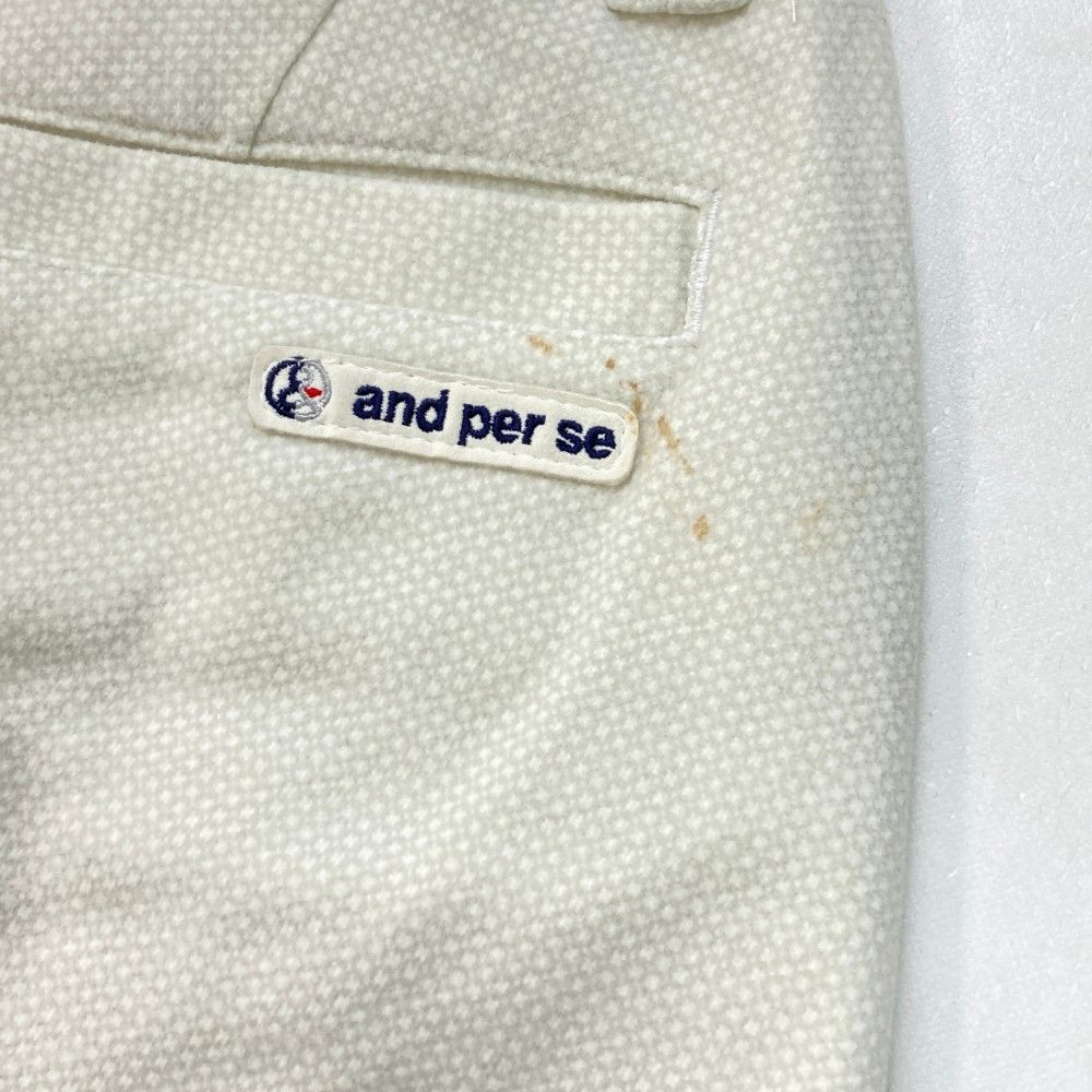 サイズ：88 AND PER SE アンパスィ 起毛 ストレッチパンツ 総柄