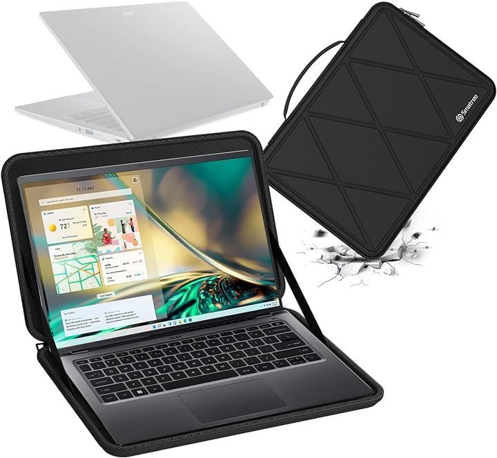 Smatree ハードEVA保護スリーブケース 14.5インチ Acer Swift X 14ラップトップ- SFX14-71G-76LC ノードパソコンハードケース 耐衝撃スリーブ( Black，  For Acer 14.5インチ（M67）)