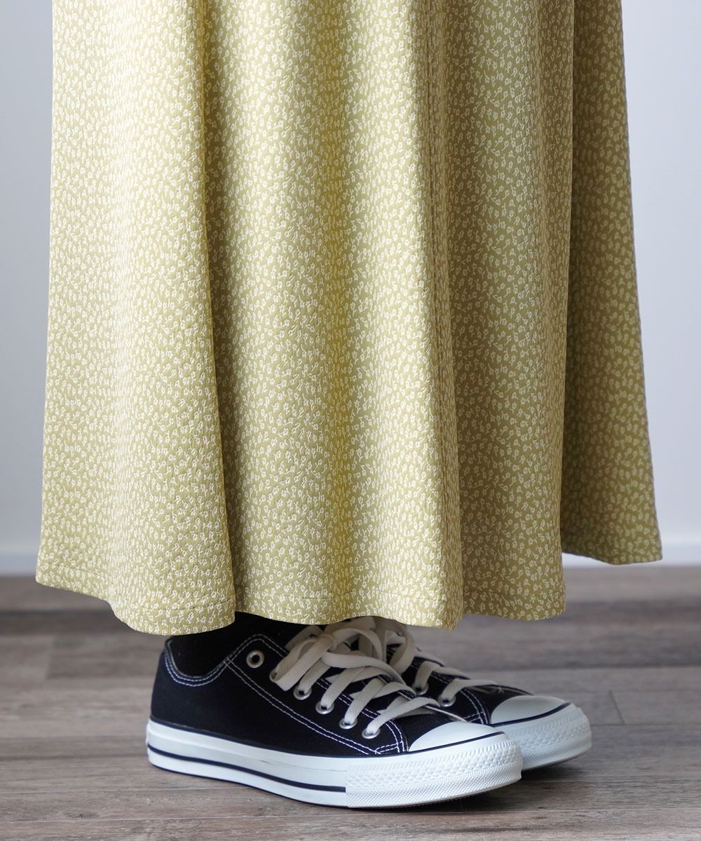 【美品】フラワージャガード　ギャザーロングスカート／シンゾーン ザ シンゾーン ギャザースカート ロングスカート JACQUARD