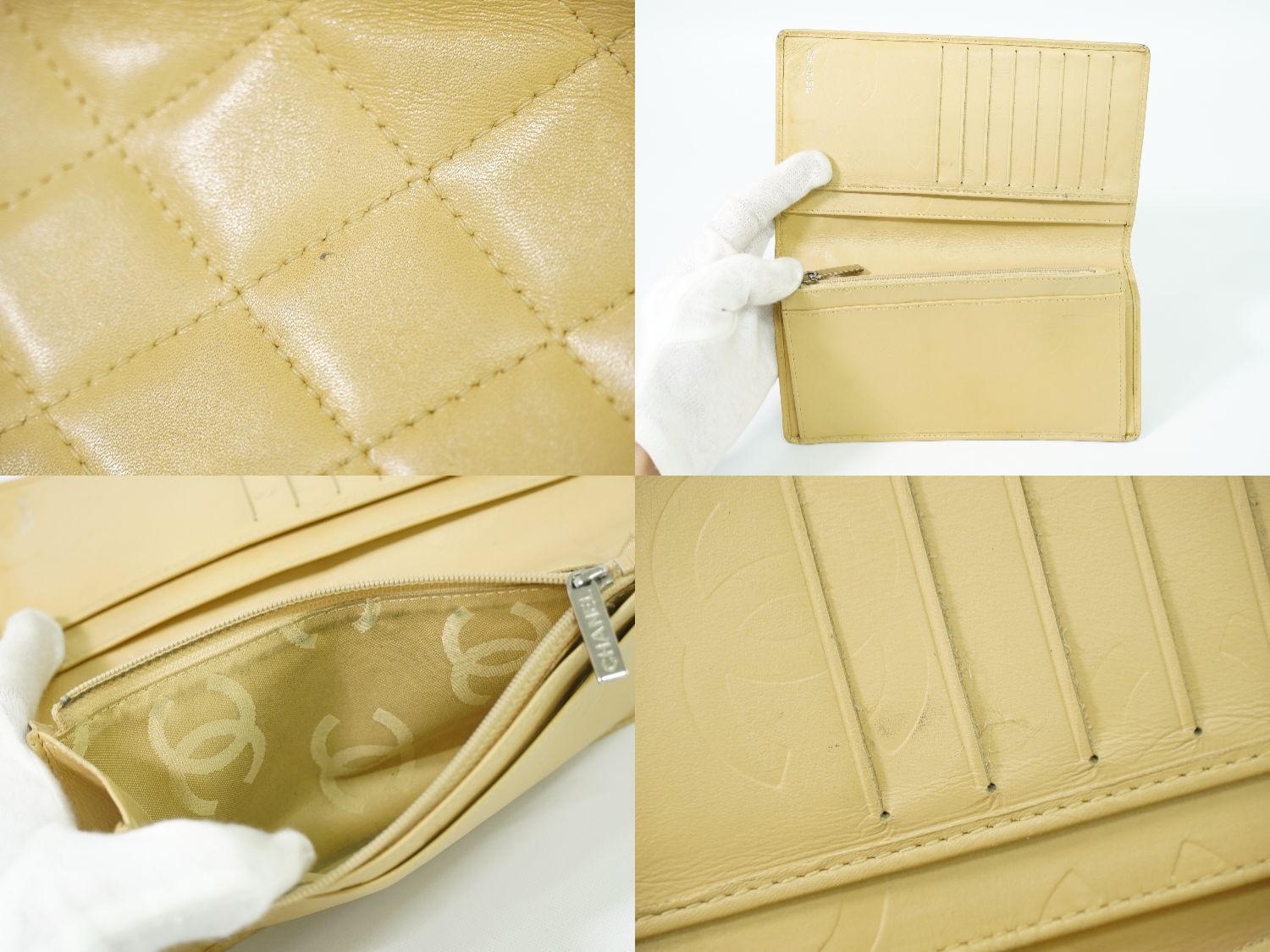 本物 CHANEL シャネル ココマーク カンボンライン 長財布 ロング  