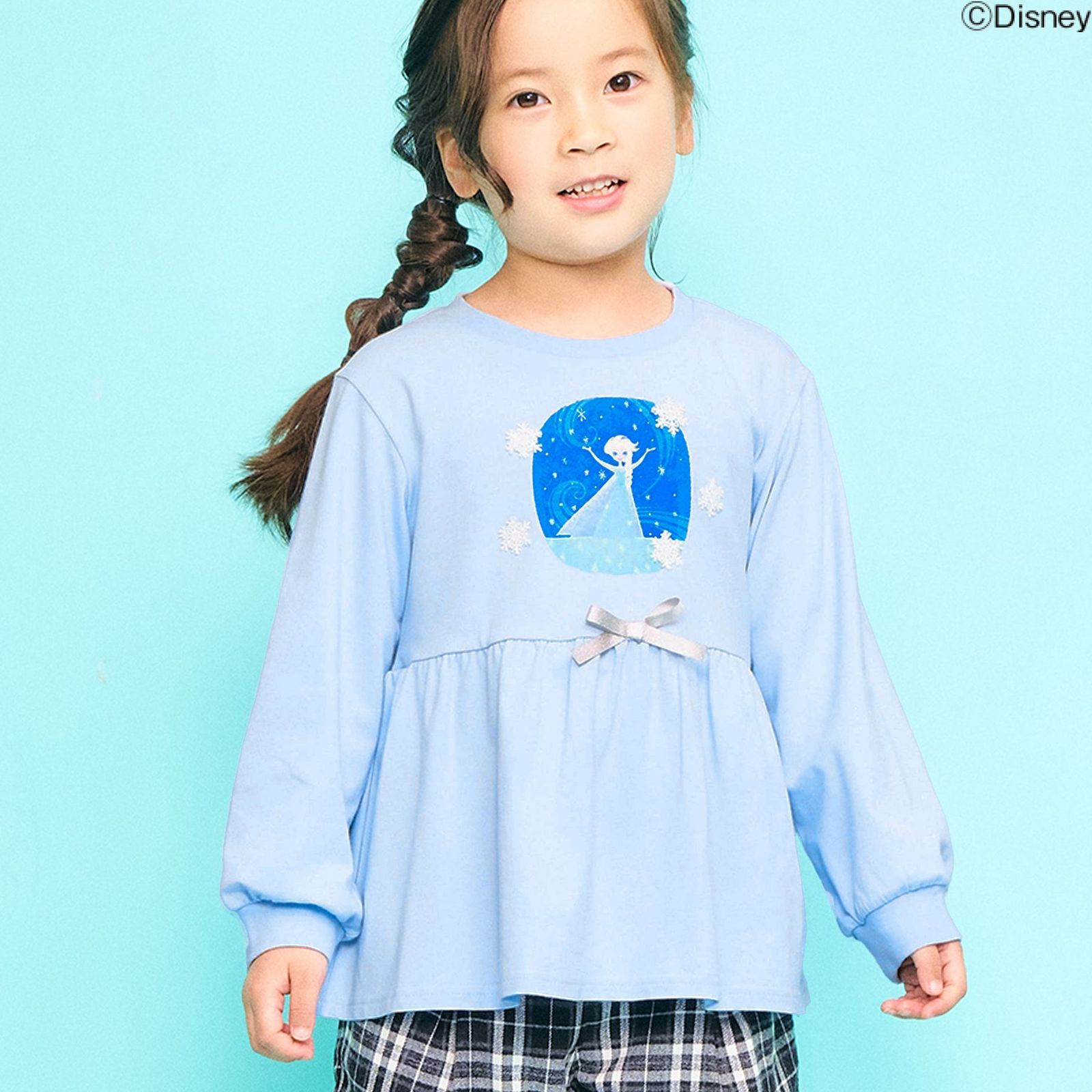 子供服 Tシャツ ディズニープリンセス アナ雪 女の子 長袖 セラフ 