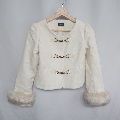 エブリン　ホワイトファー付きミニコート　Sサイズ エブリンホワイトファー付きミニコートSサイズ