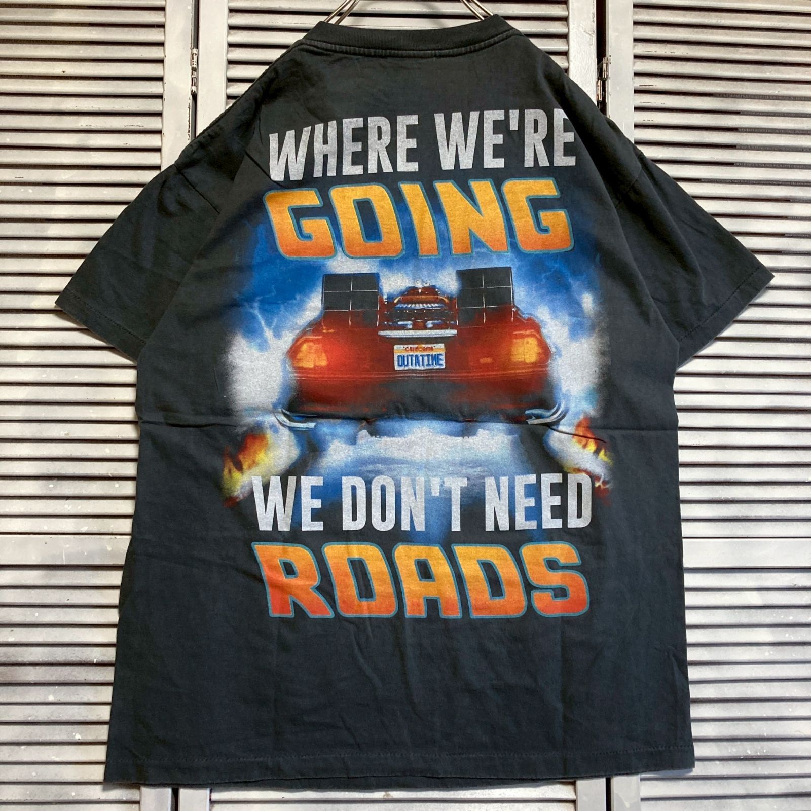 MADRID 80s オールドスクール バックトゥザフューチャー ビンテージ BGXE ムービー Tシャツ ビンテージ 古着 黒 バック