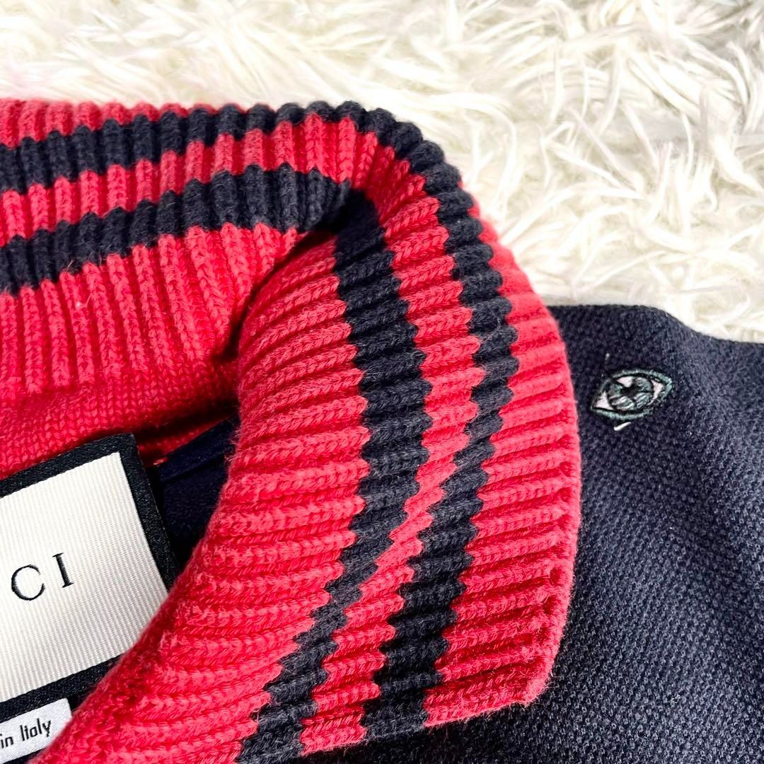 グッチ GUCCI ポロシャツ 刺繍 ネイビー スネーク レディース NICORILABO_COM