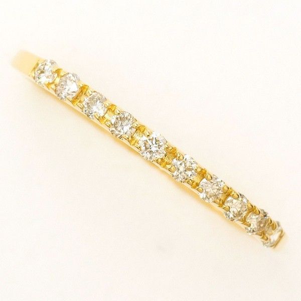 K18YG リング ring 指輪 14号 ダイヤ 0.20 総重量約0.9g