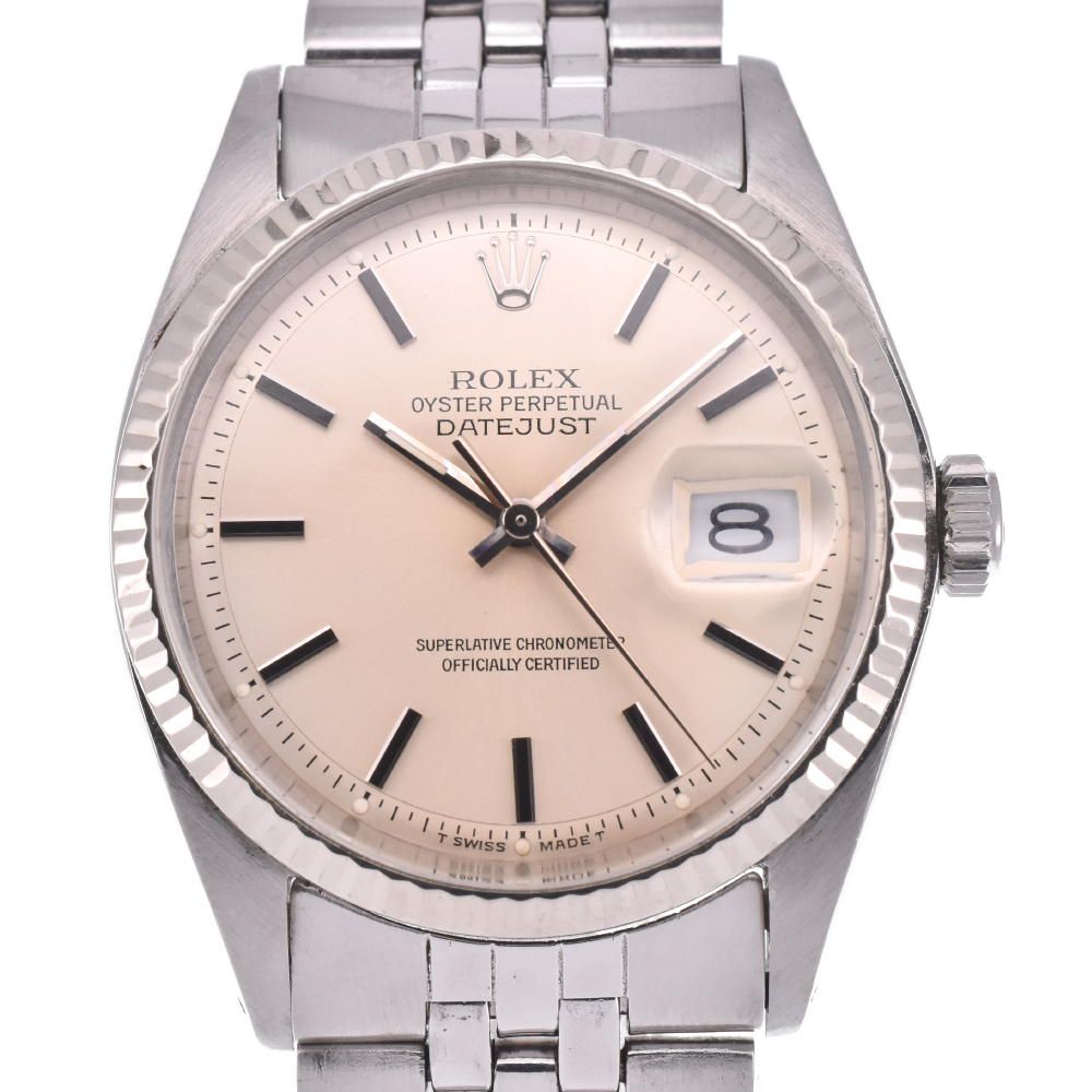 ロレックス ROLEX 1601 オイスターパーペチュアル デイトジャスト WGベゼル Cal.1570 自動巻き メンズ良品 G#125006 -  メルカリ