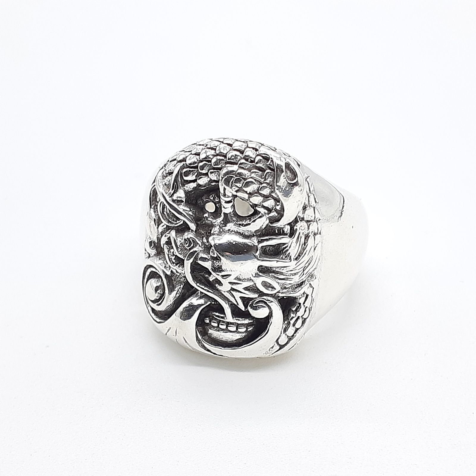 かすう工房 #18 龍モチーフ リング アクセサリー(その他)｜売買されたオークション情報、yahoo かすう工房 龍 リュウ 指輪 リング 約15号位