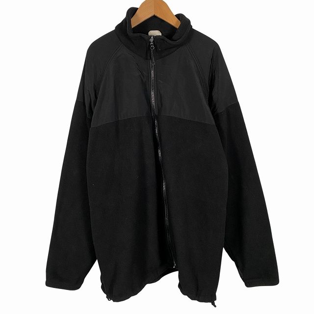 【中古】ポーラーテック POLARTEC US NAVY フリースジャケット ライナー フルジップ 長袖 黒 ブラック Large long メンズ ポーラーテック POLARTEC US NAVY フリースジャケット ライナー