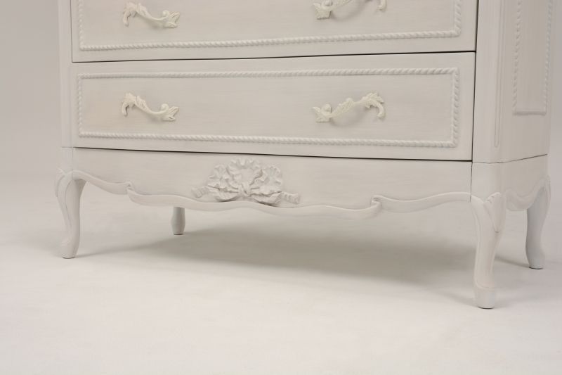 シャビーシック アンティーク風 猫脚ワイドチェスト【Segreta