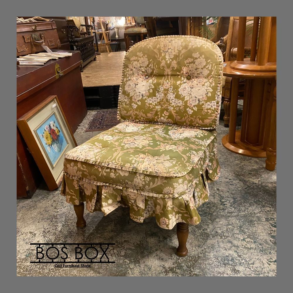 HIDA 飛騨産業 飛騨家具 キツツキマーク アームレスチェア ファブリック ウッドフレーム ローチェア●BC10N030