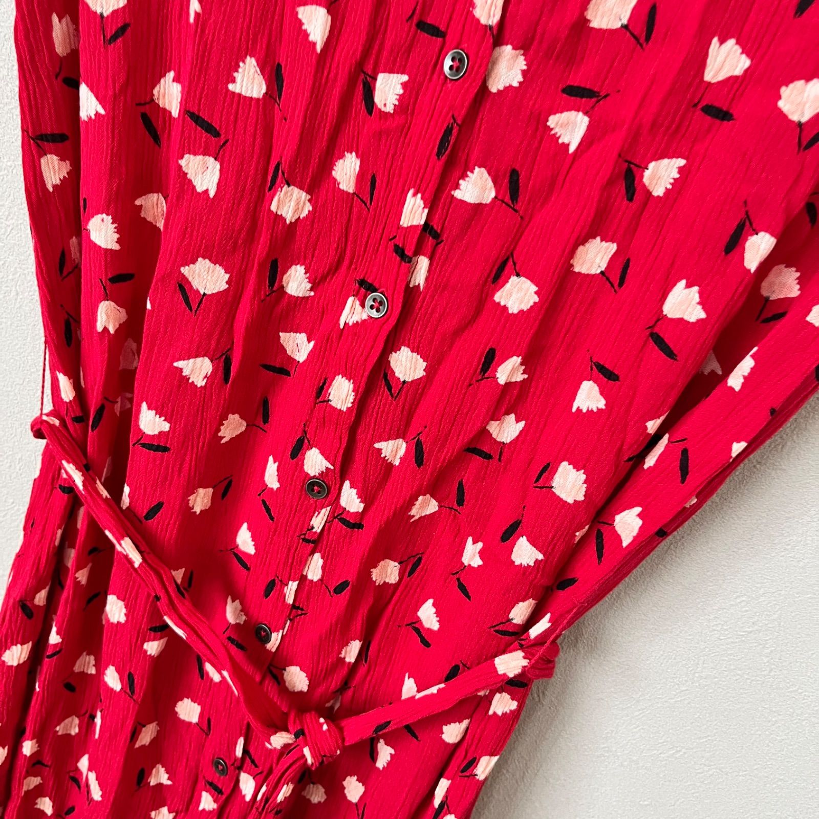 Z612 BILLABONG ビラボン ノースリーブ ワンピース 花柄 ローズピンク  