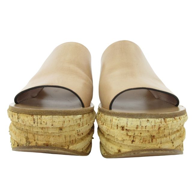 クロエ CHLOE コルクウェッジソールサンダル レザーシューズ ミュール  
