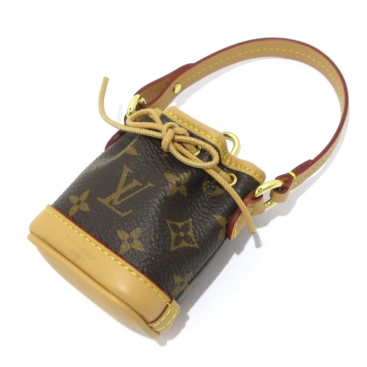 LOUIS VUITTON ルイヴィトン キーホルダー チャーム モノグラム ビジューサックマイクロノエ M00818 - レザー 牛革