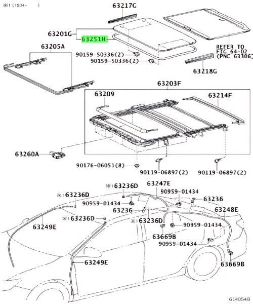 レクサス 純正 GS350 ES300 カムリ スライディングルーフパネル OR