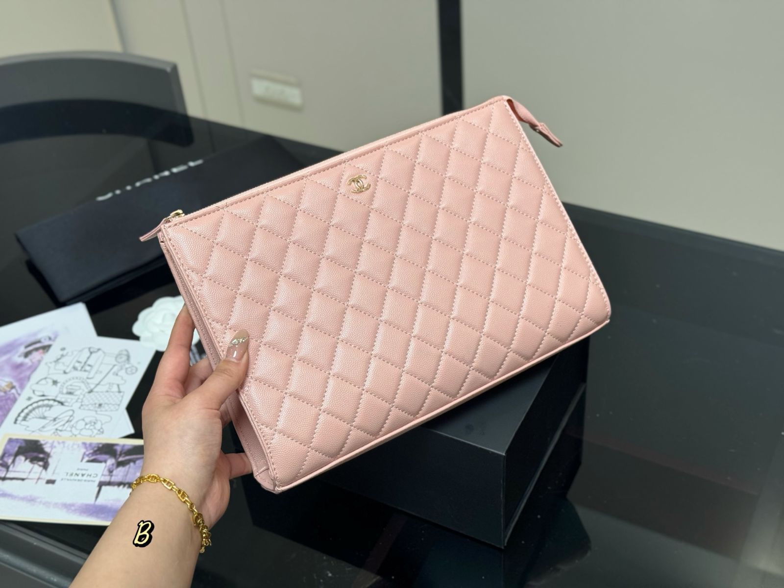 今日特価】Chanel シャネル 25P ラージ ハンドバッグ（28×20cm