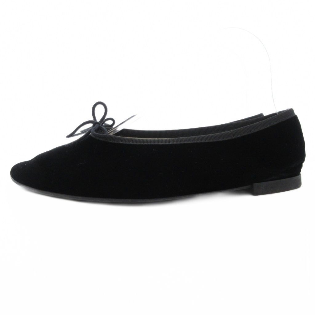 レペット Repetto バレエシューズ リボン ベロア 35 22cm 黒