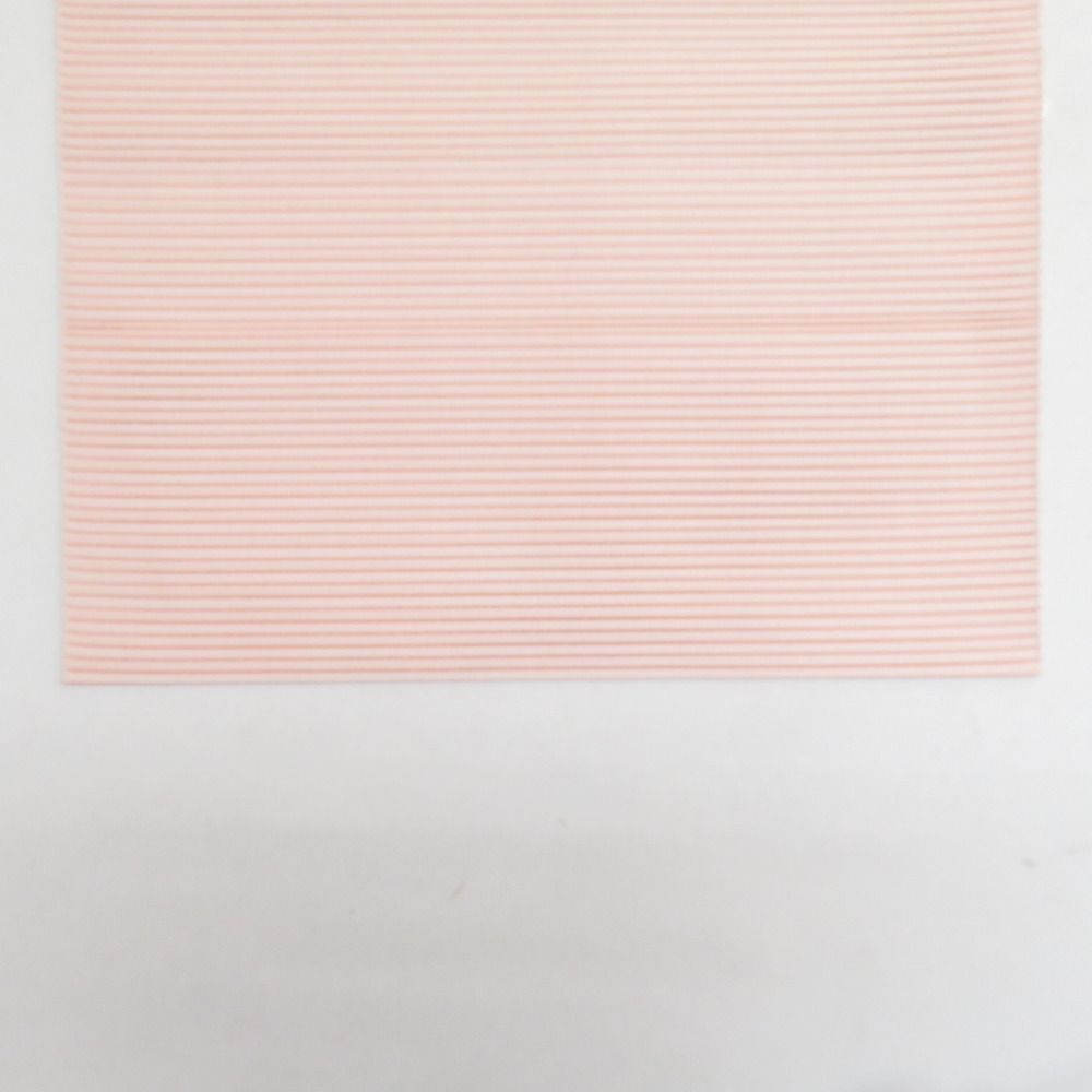 名古屋帯 絹 絽 夏用 四角文様 薄ピンク色x金色x銀色 金糸銀糸