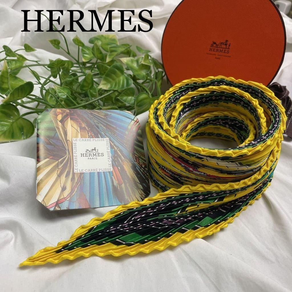 HERMES スカーフ プリーツ シルク100%% 箱付き ホース 馬柄 カレ90 www