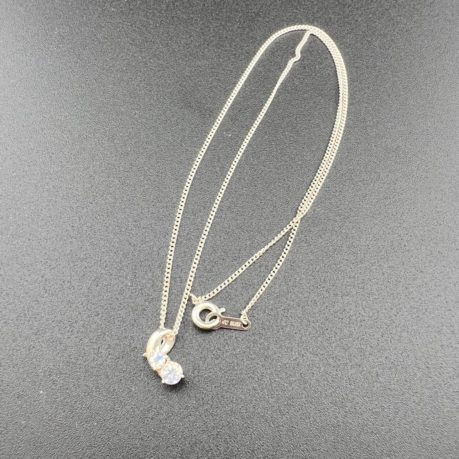 ヨンドシー4℃ネックレス  シルバー　ラインストーン 4°C ヨンドシー ネックレス ブルー ストーン シルバー - メルカリ