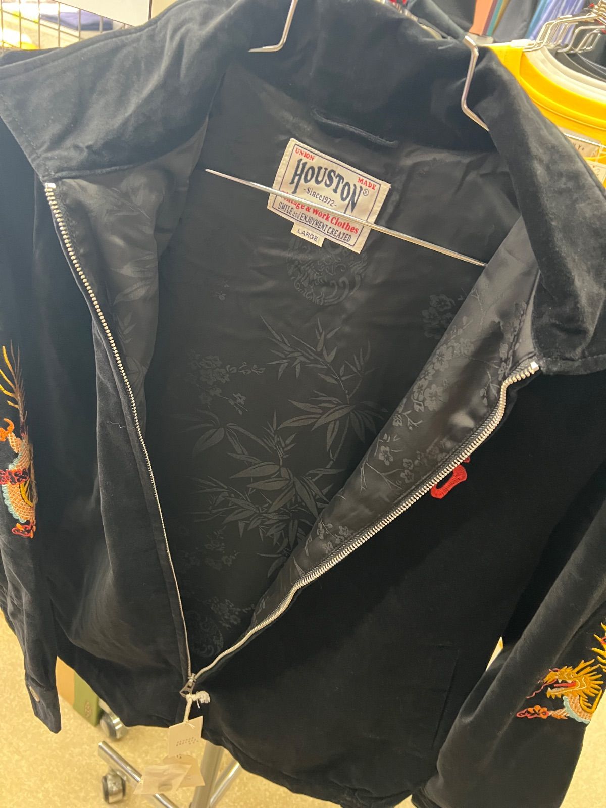 ヒューストン ベトジャン ベロア 別珍 ベトナム虎スカル刺繍 XL 専用 ヒューストン ベトジャン ベロア 別珍 ベトナム虎スカル刺繍 XL 専用