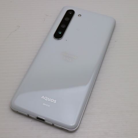 新品同様 SH-51A AQUOS R5G オーロラホワイト スマホ 白ロム