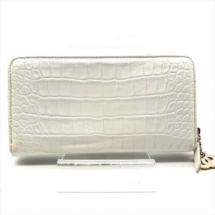 良品 CHANEL シャネル ガブリエル ドゥ クロコ型押し ラウンド 