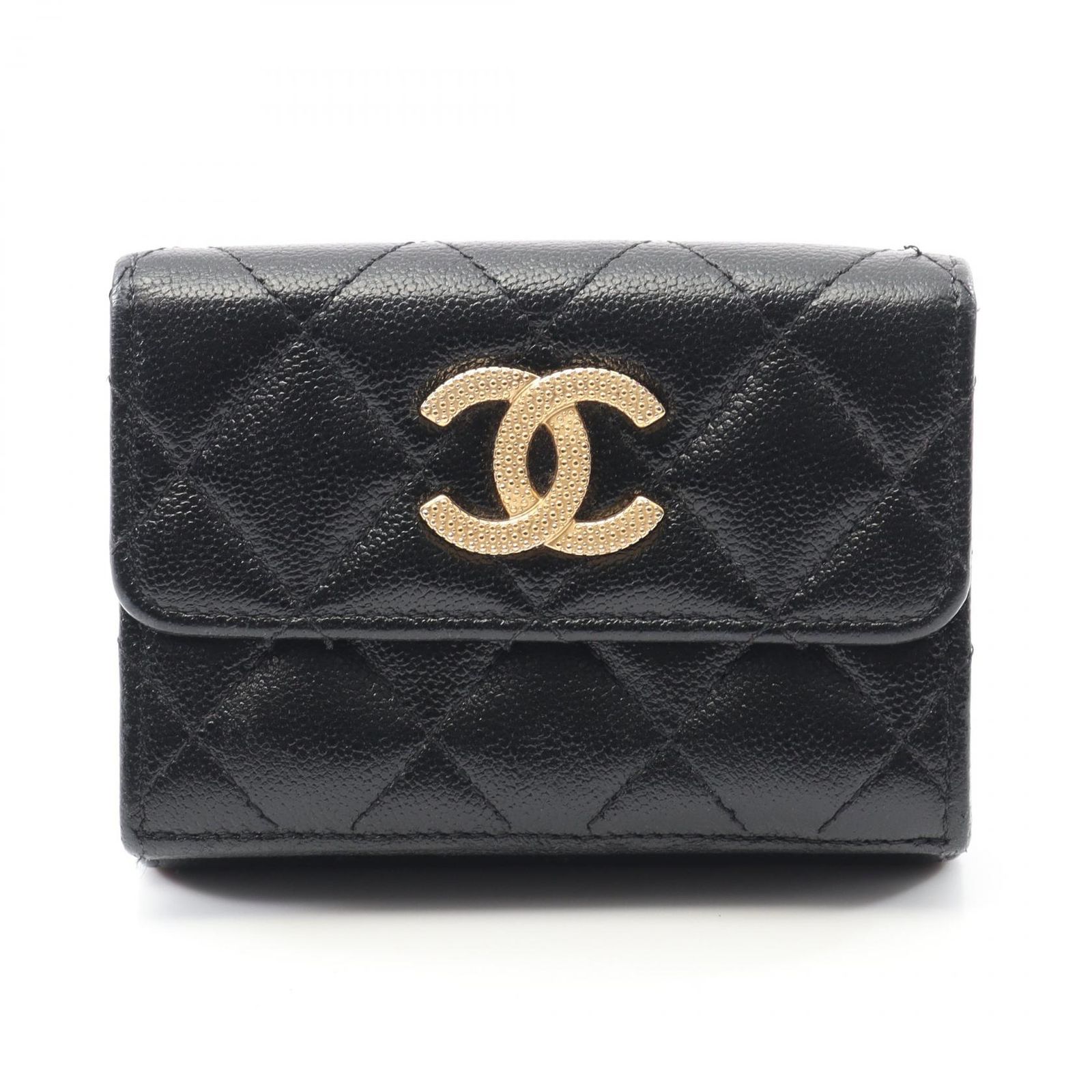 シャネル CHANEL 三つ折り財布 マトラッセ スモール フラップ