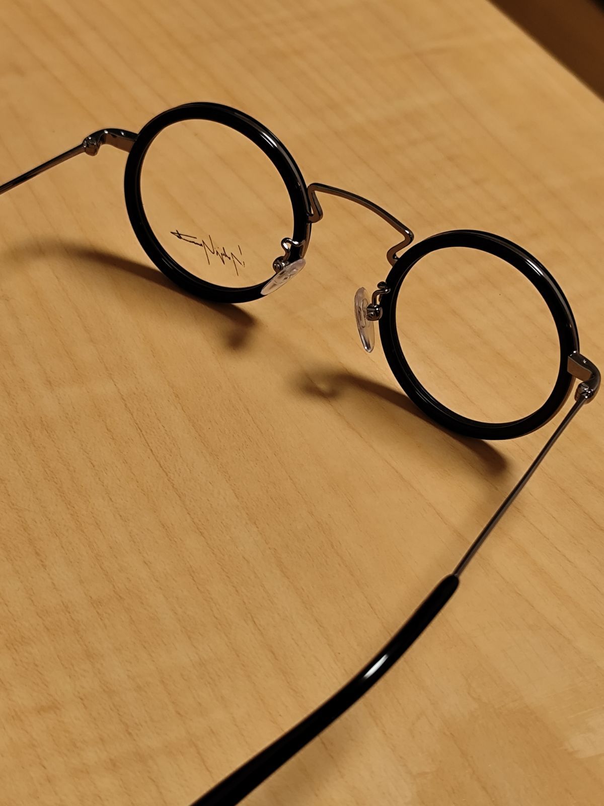 セール，大人気 公式ボックス EAN付属 y-3 YOHJI YAMAMOTO メガネフレーム 眼鏡 ヨウジヤマモト YY1003 115 フランス製 丸型 BlackBrown メンズ　y-3