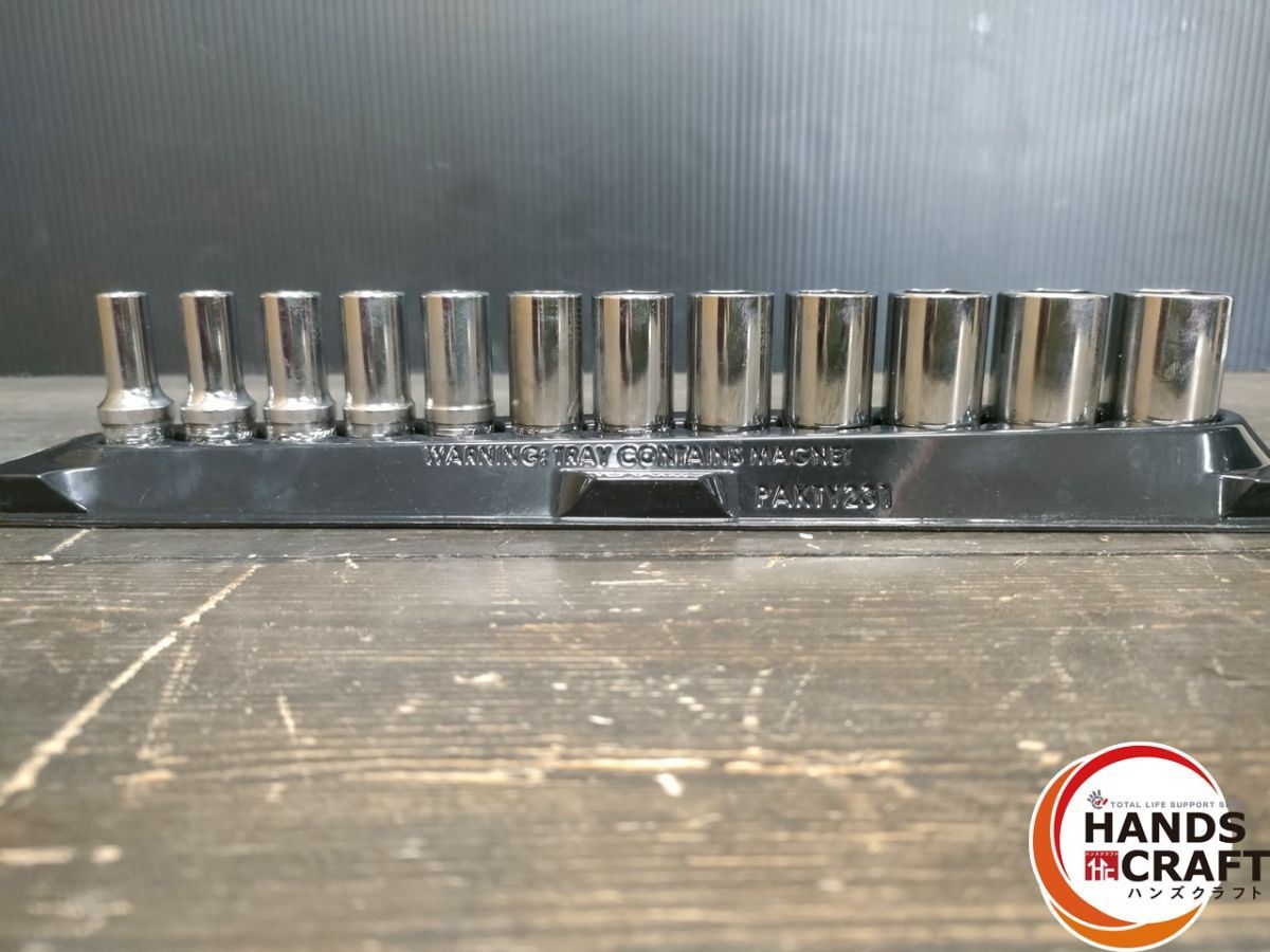 【安心の国内正規商品】  ● スナップオン Snap-On YFSMS8～19mmソケットセット ケース付き PAKTY231 差し込み角3 8sq 9.5mm 最大60％オフ！