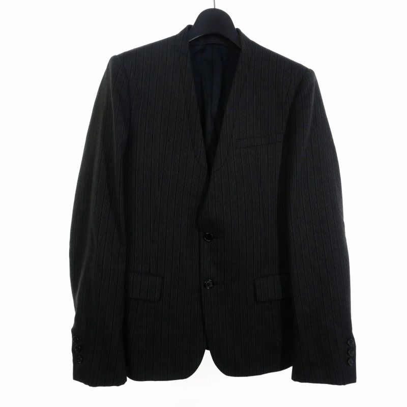 アンダーカバーイズム UNDERCOVERISM 05AW Arts and Crafts期 ストライプ ジャケット ブレザー ウール 3 グレー 5A257-J8