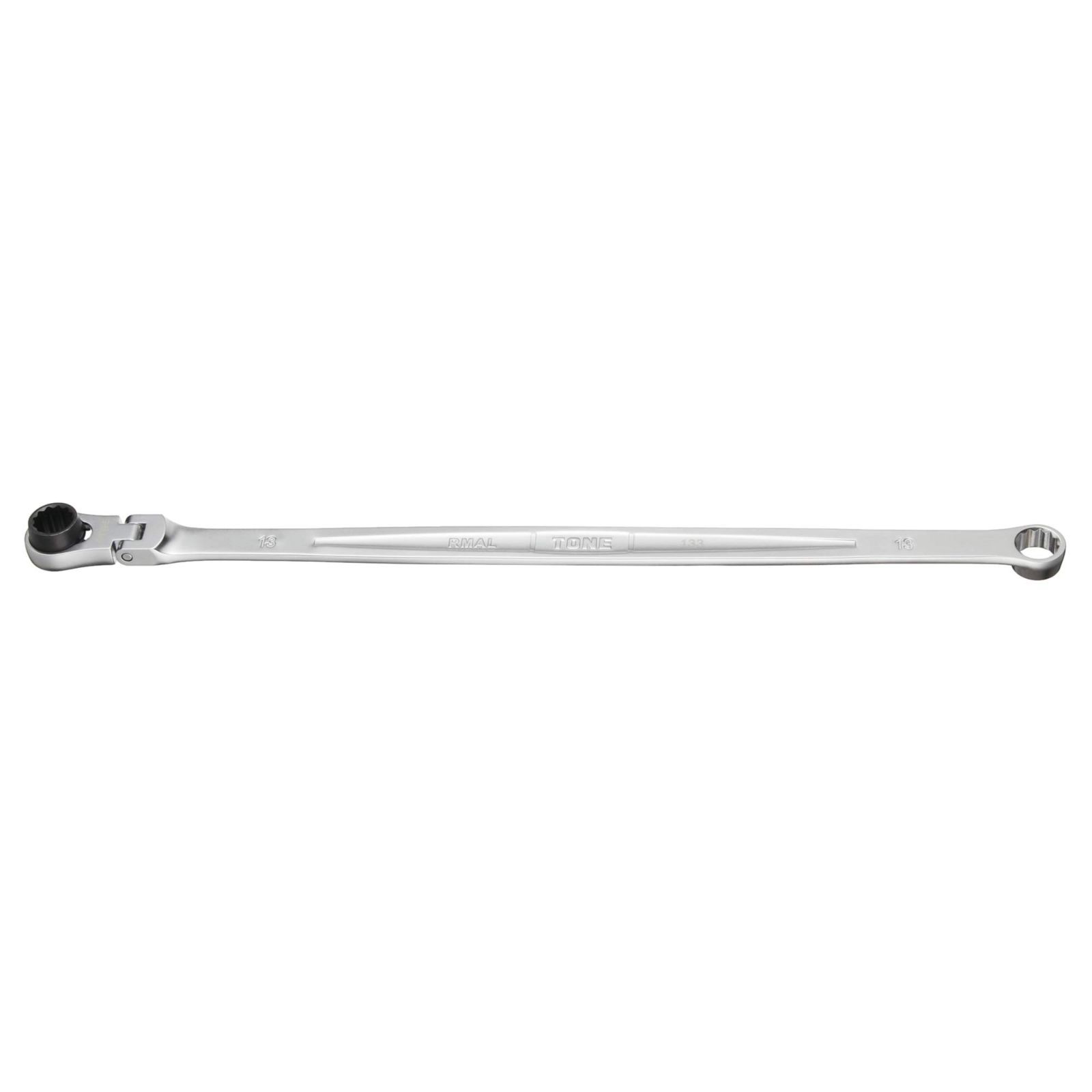 RMA-13L:二面幅:13mm トネ(TONE) 超ロング首振ラチェットめがねレンチ RMA-13L 二面幅13mm