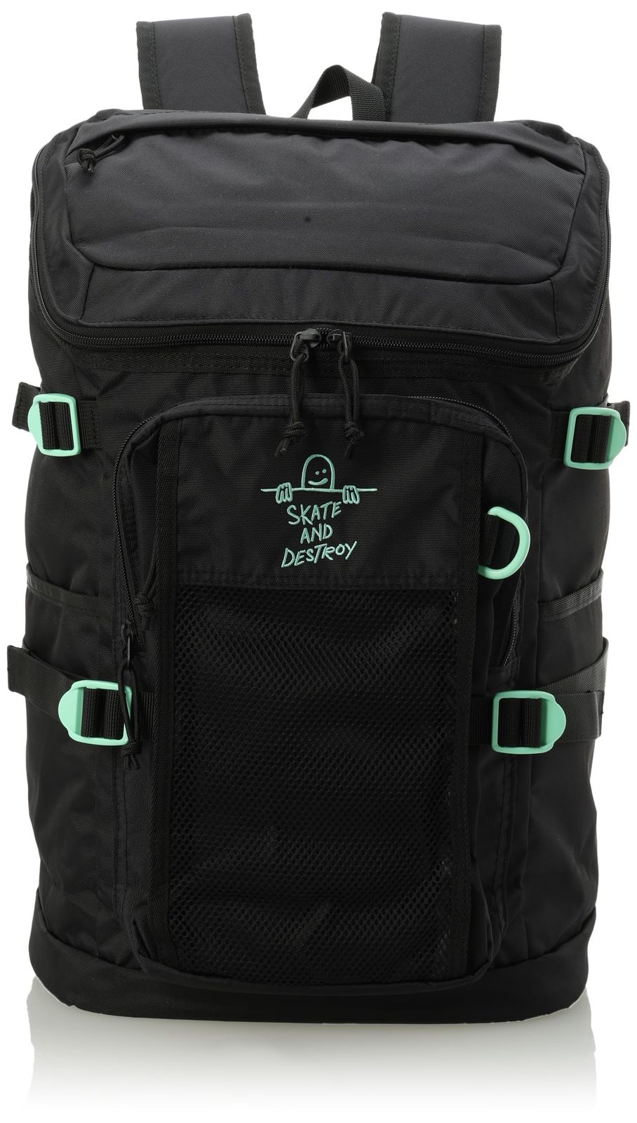 [スラッシャー] リュック 30L(撥水加工・四角型)[ THR-298 / Backpack ] A4収納 PCスリーブ BKMT_ブラック・ミント FR [BKMT_ブラック・ミント]