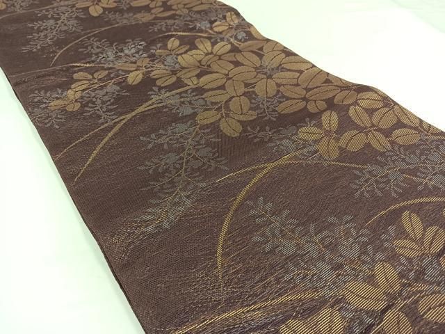 平和屋着物＊夏物 全通柄 本袋帯 萩文 金銀糸 正絹 逸品