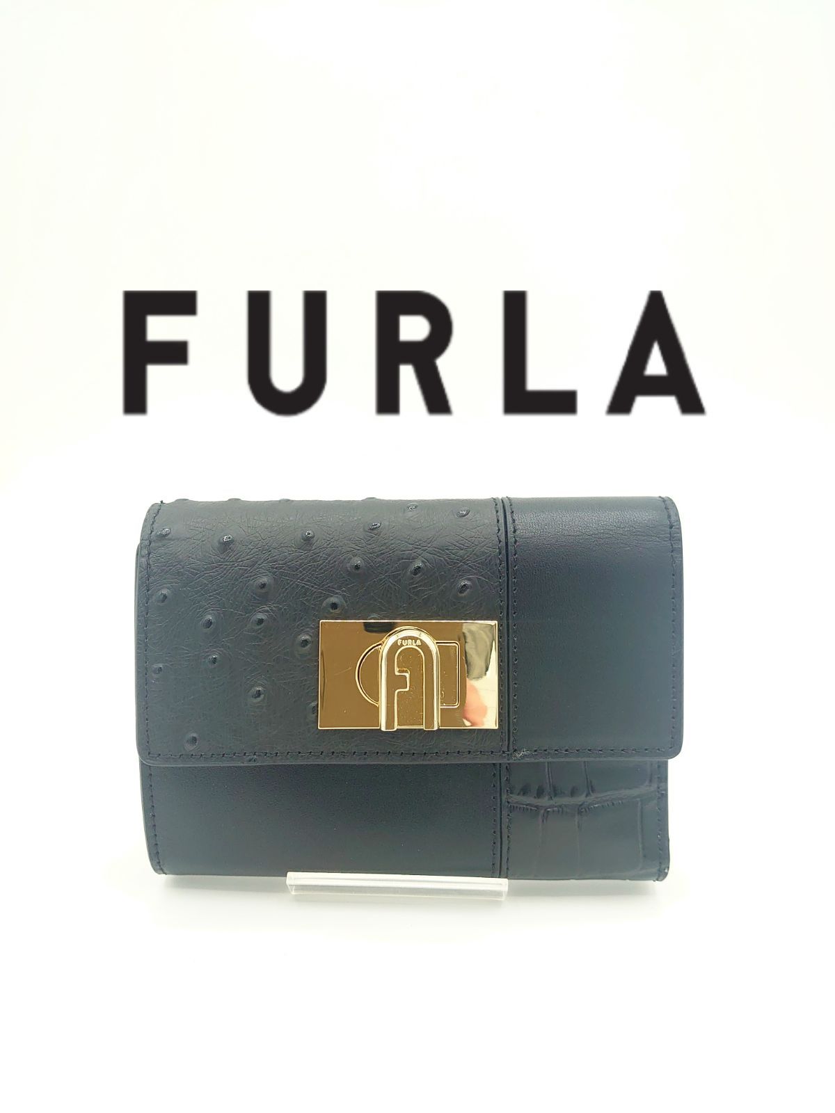 FURLA フルラ ３つ折り 財布 ブラック - メルカリShops