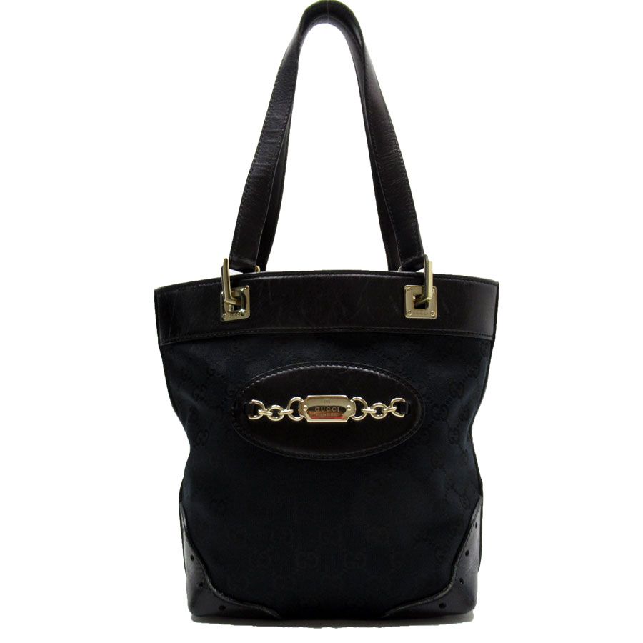 ちぇい GUCCI グッチ ハンドバッグ バッグ GGキャンバス×レザー 145994